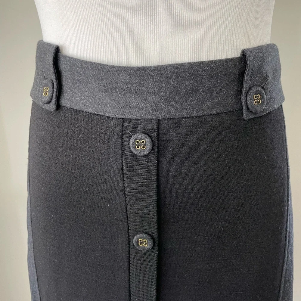FRANKIE MORELLO MILAN SWEATER FRONT STRETCH WOOL SKIRT
